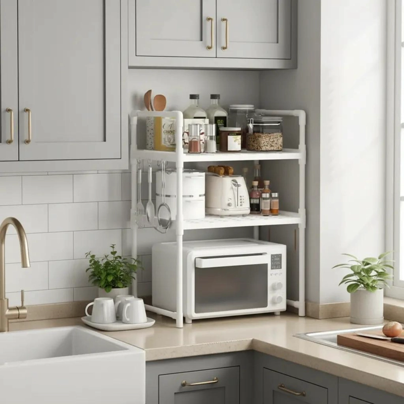 ESTANTE ORGANIZADOR MULTIUSO PARA COCINA Y ELECTRODOME STICOS - 5