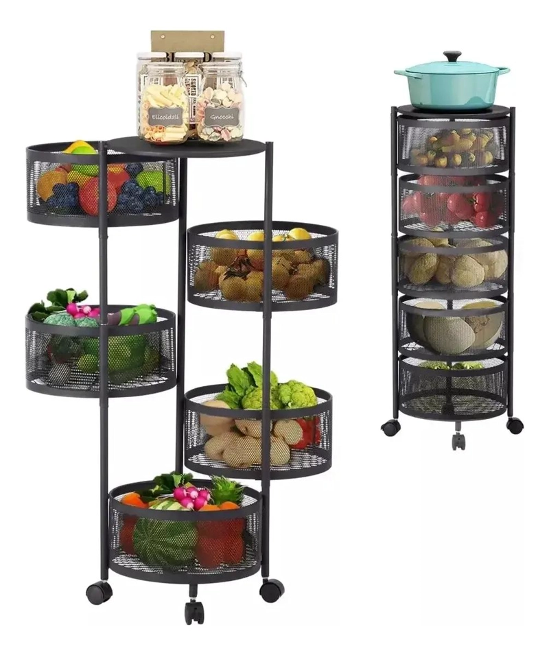 CARRITO ORGANIZADOR GIRATORIO 5 NIVELES PARA COCINA Y HOGAR - 1