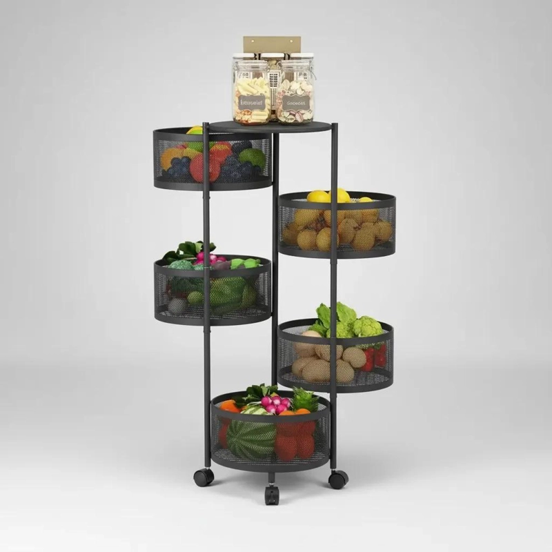 CARRITO ORGANIZADOR GIRATORIO 5 NIVELES PARA COCINA Y HOGAR - 3