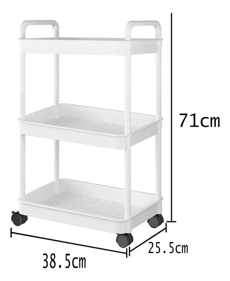 CARRO ORGANIZADOR MOVIL DE 3 NIVELES CON RUEDAS PARA HOGAR - 3