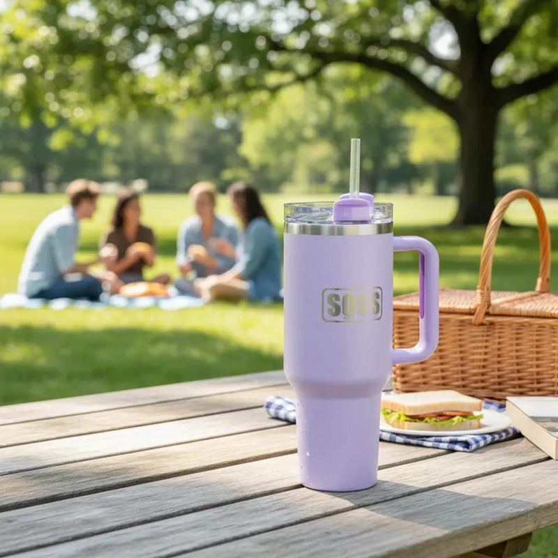 VASO DE ACERO INOXIDABLE TUMBLER 1.2 LITROS PARA BEBIDAS - 2