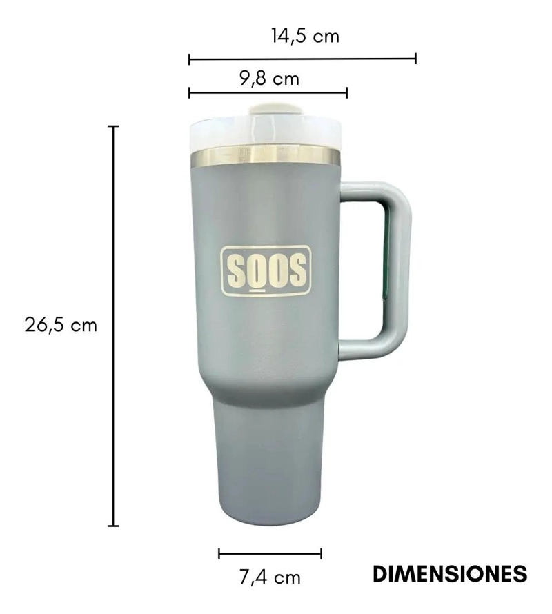 VASO DE ACERO INOXIDABLE TUMBLER 1.2 LITROS PARA BEBIDAS - 3