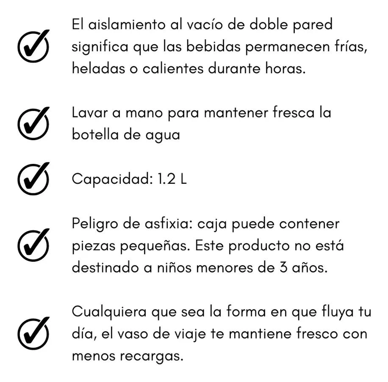 VASO DE ACERO INOXIDABLE TUMBLER 1.2 LITROS PARA BEBIDAS - 8