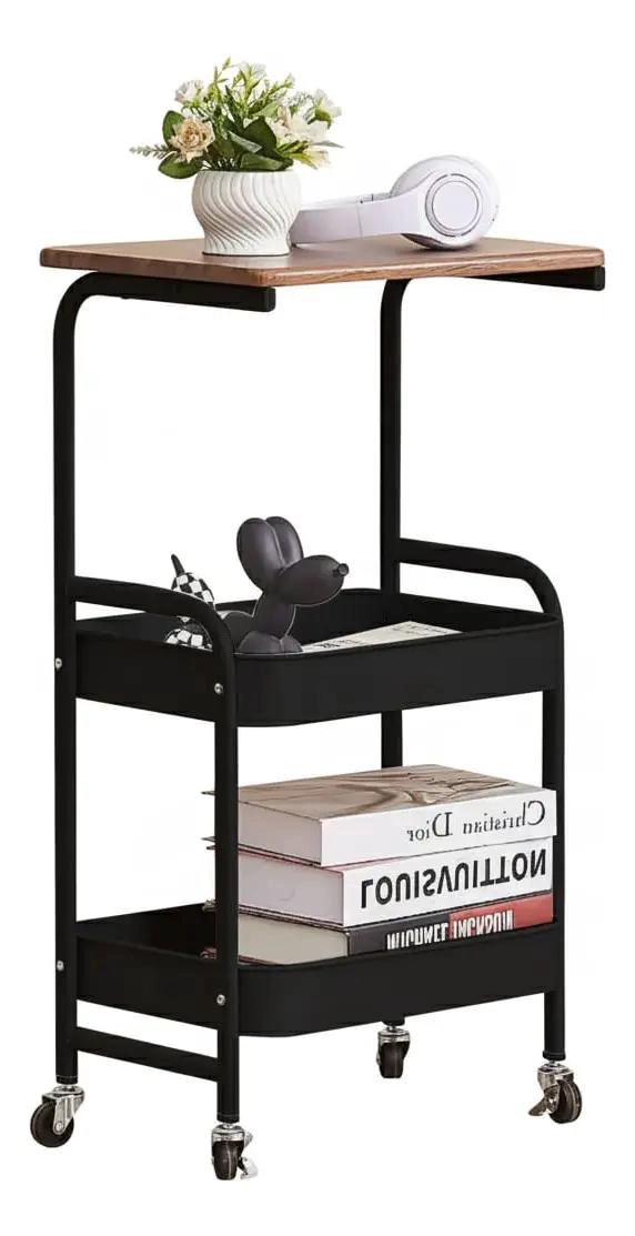 CARRITO ORGANIZADOR METALICO DE 3 NIVELES CON RUEDAS - 1