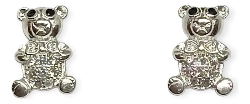 AROS OSO MICRO CIRCON EN PLATA FINA 925 PARA UN ESTILO UNICO - 1