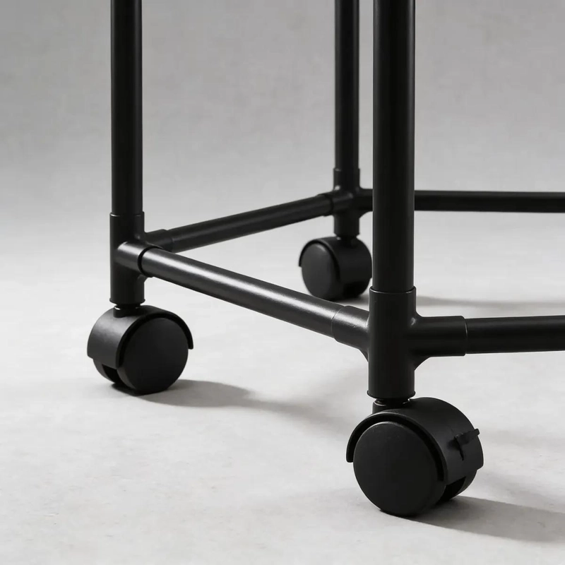 TENDEDERO COLGADOR HEXAGONAL AJUSTABLE CON RUEDAS PARA ROPA - 6