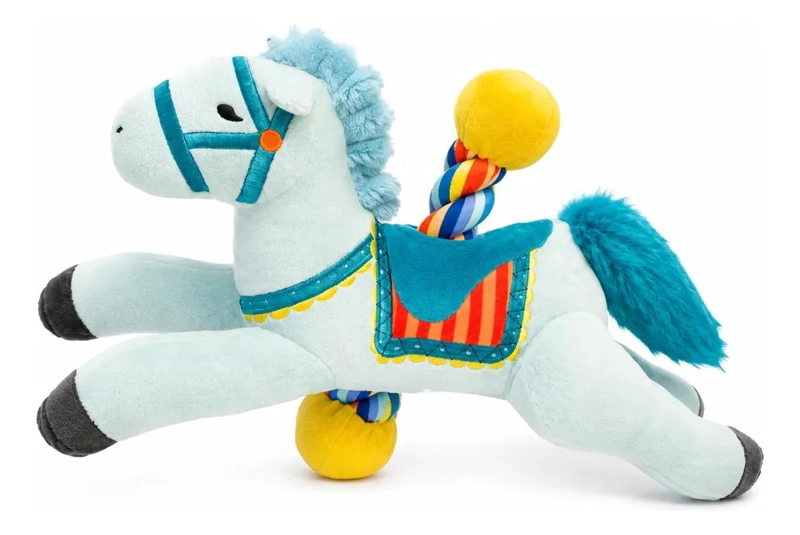 PELUCHE CABALLO SUAVE CON CUERDA MORDEDOR PARA MASCOTAS - 4