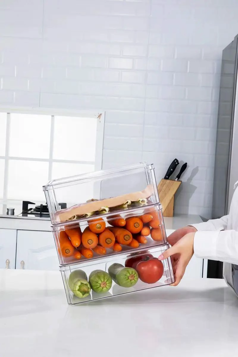 SET DE 7 ORGANIZADORES PARA REFRIGERADOR CON TAPA TRANSPARENTE - 9
