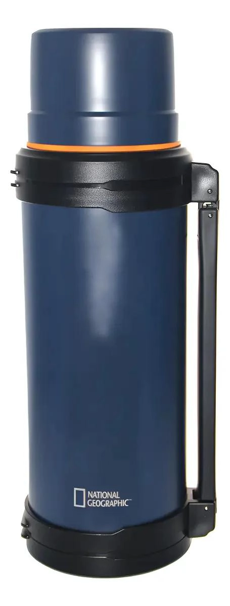 TERMO DE ACERO INOXIDABLE CON MANGO MOVIBLE 1.8L AZUL MARINO - 1