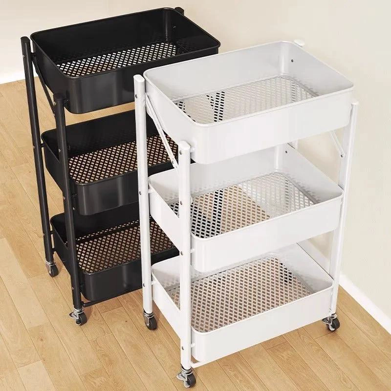 CARRITO ORGANIZADOR PLEGABLE DE 3 NIVELES CON RUEDAS - 3