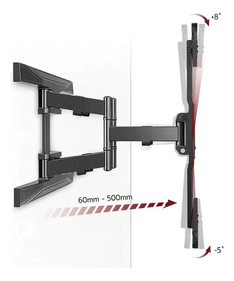 SOPORTE DE PARED ARTICULADO PARA TELEVISORES DE 55 A 85 PULGADAS - 7