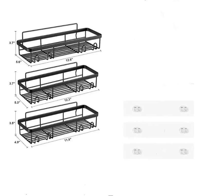 SOPORTE METALICO MULTIFUNCIONAL PARA BAÑO Y COCINA - 3