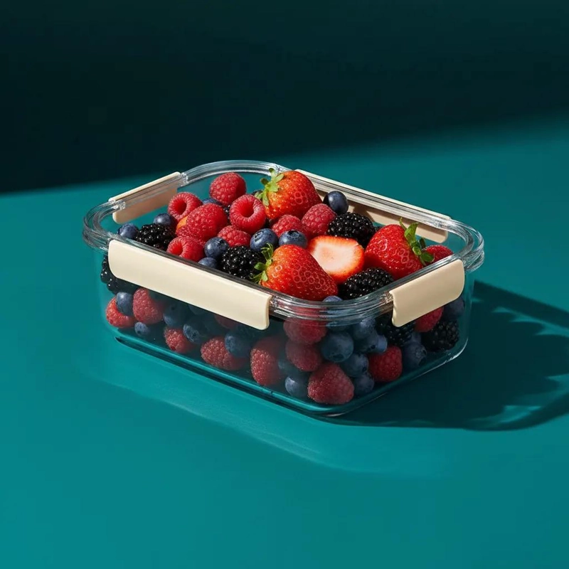 SET DE 5 CONTENEDORES HERME TICOS APILABLES PARA ALIMENTOS - 3