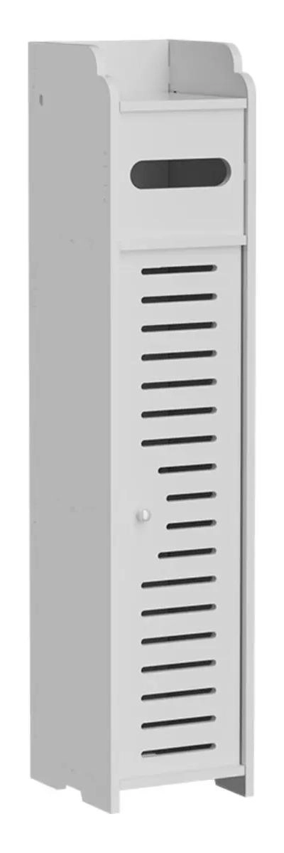 MUEBLE ORGANIZADOR DE BAÑO BLANCO CON PUERTAS Y ESTANTES - 2