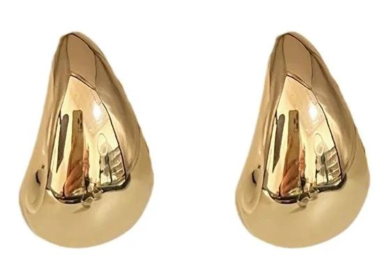 AROS DE FIESTA EN FORMA DE GOTA CON BASTAGO DE PLATA - 1