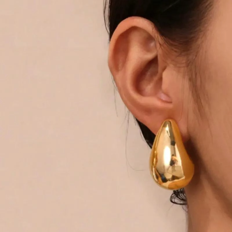 AROS DE FIESTA EN FORMA DE GOTA CON BASTAGO DE PLATA - 2