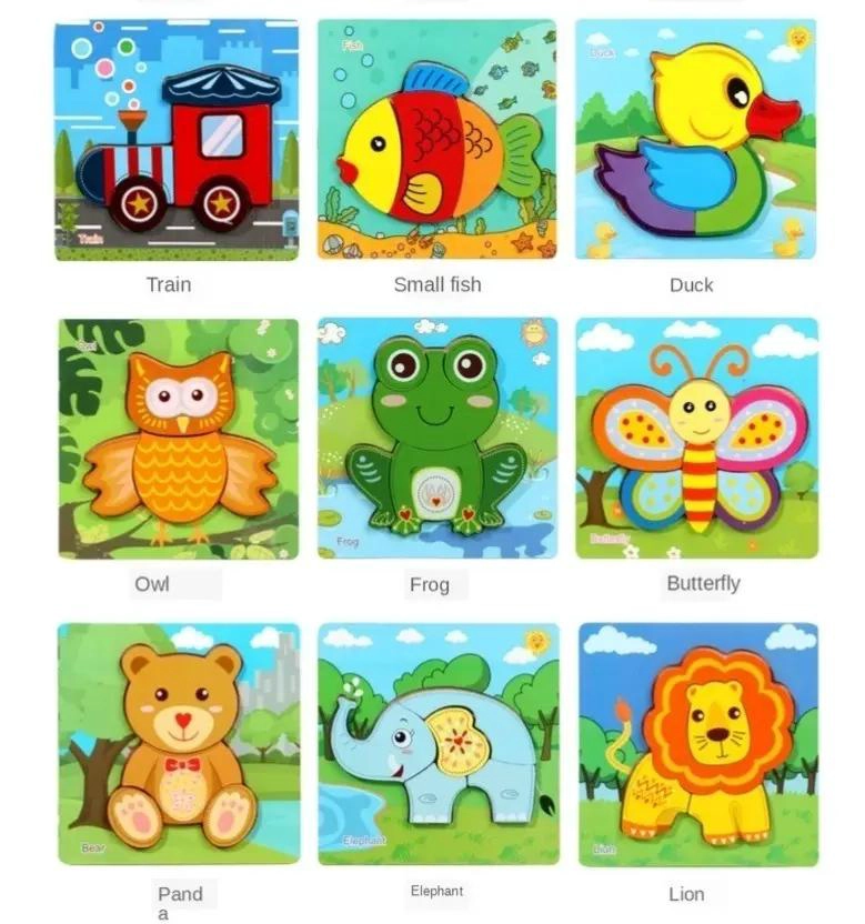 PACK DE 6 JUGUETES DIDACTICOS DE MADERA PARA NIÑOS - 6