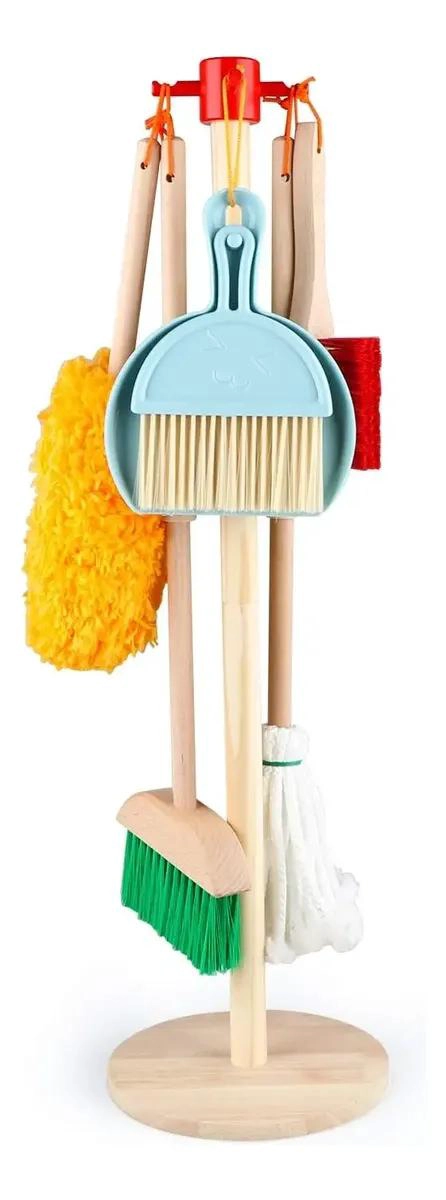 SET DE LIMPIEZA DIDACTICO DE MADERA PARA NIÑOS - 2