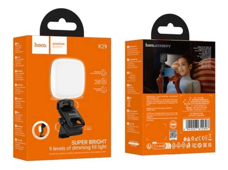 LAMPARA LED PORTATIL CON CLIP AJUSTABLE PARA CELULARES - 7