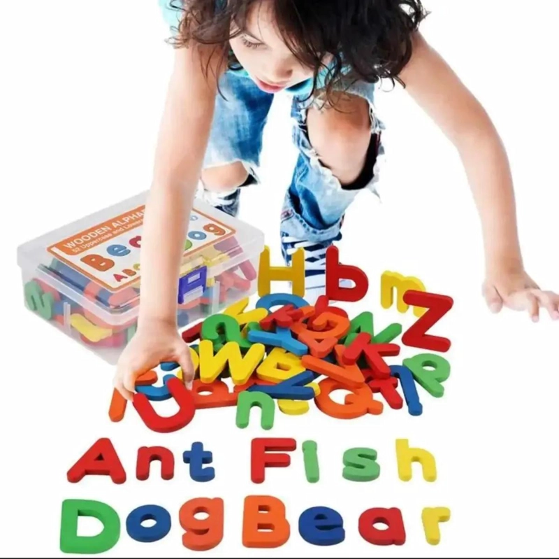 JUEGO EDUCATIVO DE ORTOGRAFIA CON LETRAS DE MADERA - 2