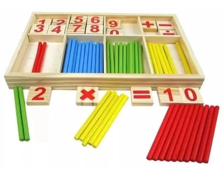 JUEGO EDUCATIVO DE MADERA PARA APRENDER MATEMATICAS BASICAS - 4