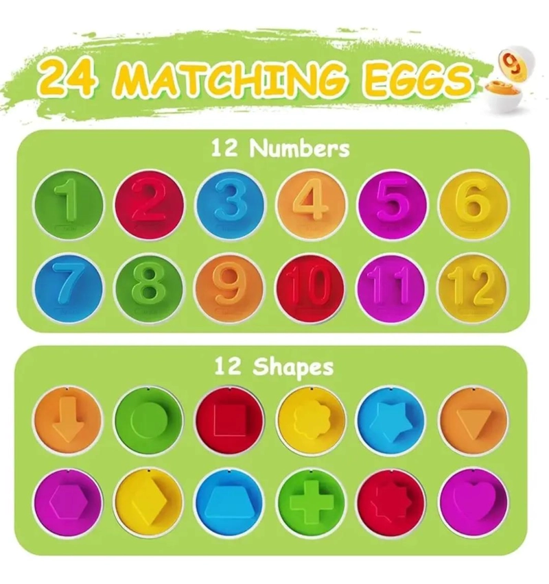 JUGUETE MONTESSORI GALLINA CON 24 HUEVOS PARA APRENDIZAJE - 3