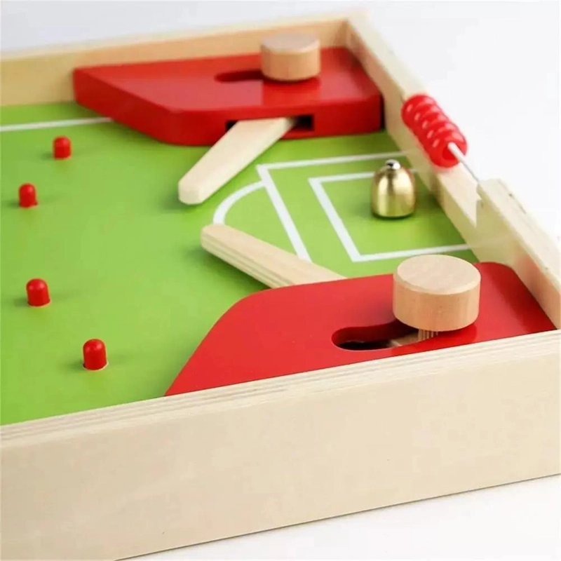 JUEGO DE MESA MULTIFUNCIONAL DE FUTBOL Y AJEDREZ DE MADERA - 2