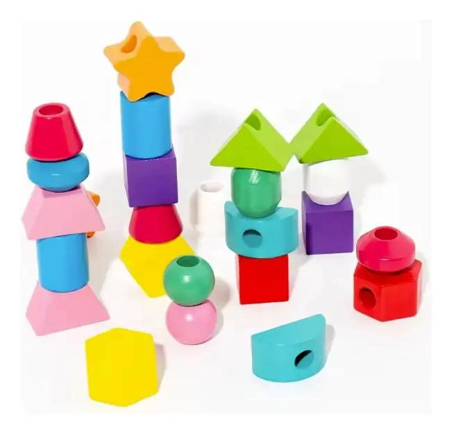 JUEGO DE SECUENCIACION DE CUENTAS DE MADERA PARA NIÑOS - 5