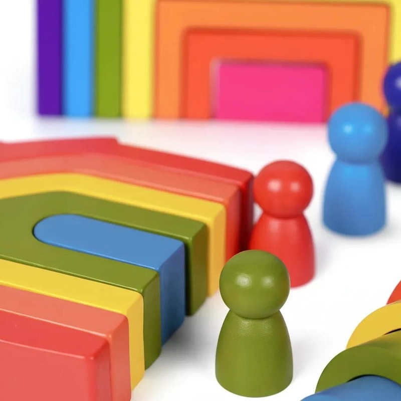 SET ARCOIRIS MONTESSORI BLOQUES CREATIVOS PARA NIÑOS - 10