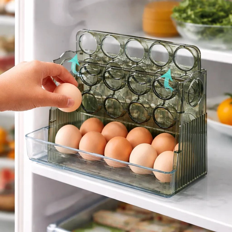 CONTENEDOR ORGANIZADOR DE HUEVOS CON 12 CAVIDADES - 1