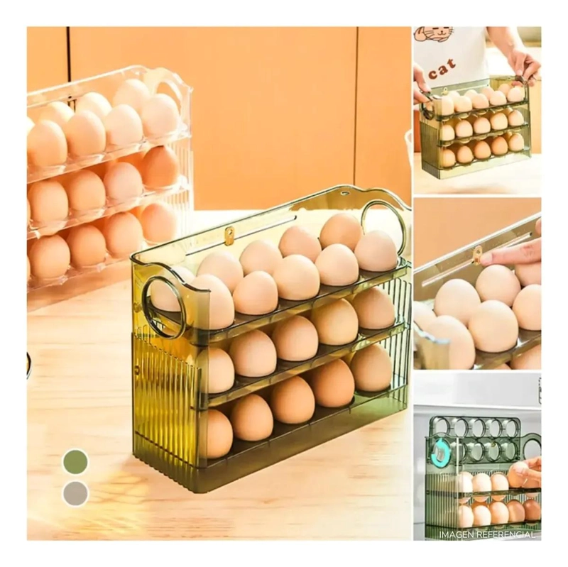 CONTENEDOR ORGANIZADOR DE HUEVOS CON 12 CAVIDADES - 3