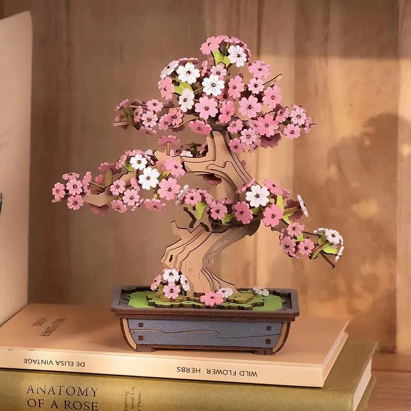 PUZZLE 3D DE MADERA SAKURA BONSAI PARA DECORAR ESPACIOS - 6