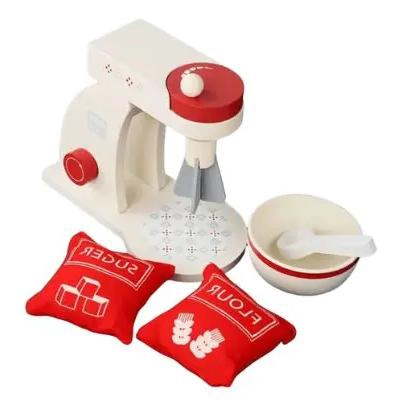 BATIDORA DE COCINA DE MADERA PARA NIÑOS CON ACCESORIOS - 3