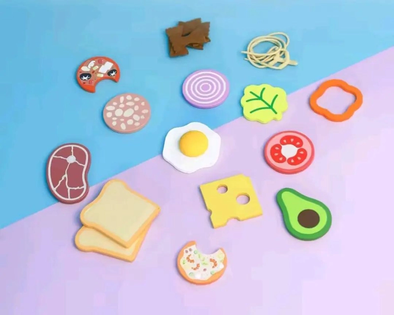 SET DIDACTICO DE COCINA PARA NIÑOS CON 35 PIEZAS DE MADERA - 2
