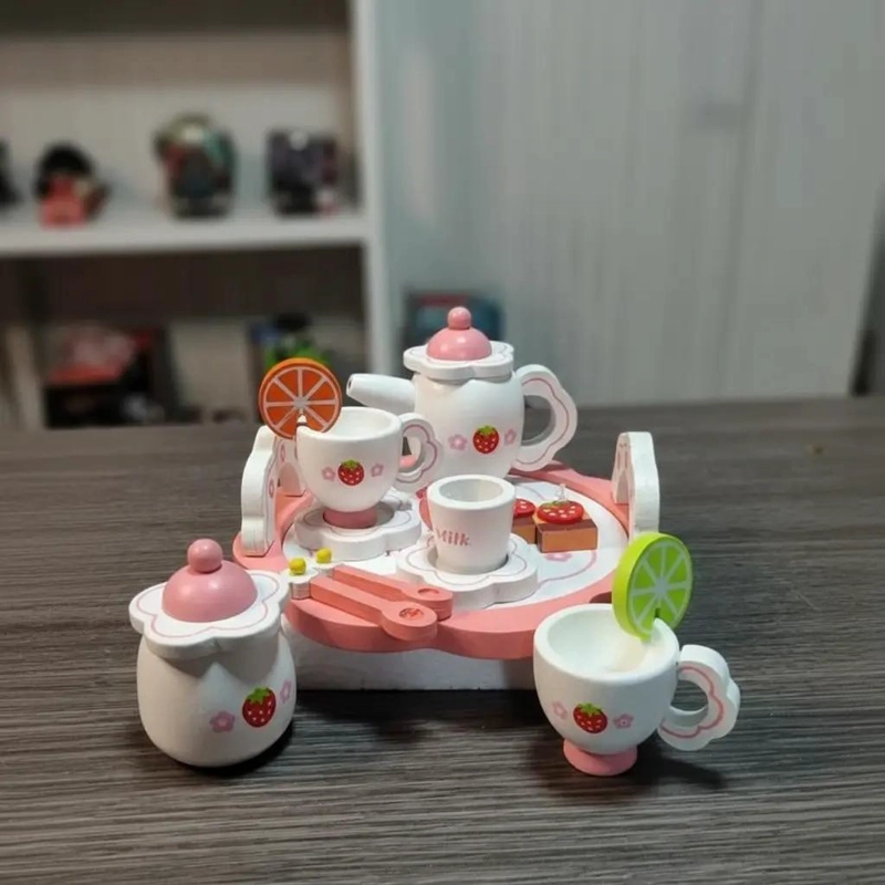 SET DE TE  DE MADERA PARA NIÑOS EN BALDE DIDACTICO - 1