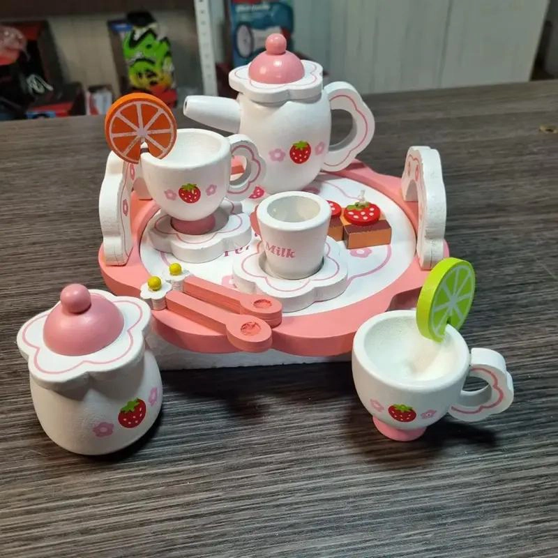 SET DE TE  DE MADERA PARA NIÑOS EN BALDE DIDACTICO - 2