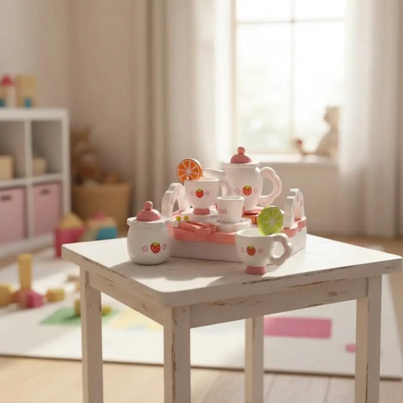 SET DE TE  DE MADERA PARA NIÑOS EN BALDE DIDACTICO - 6