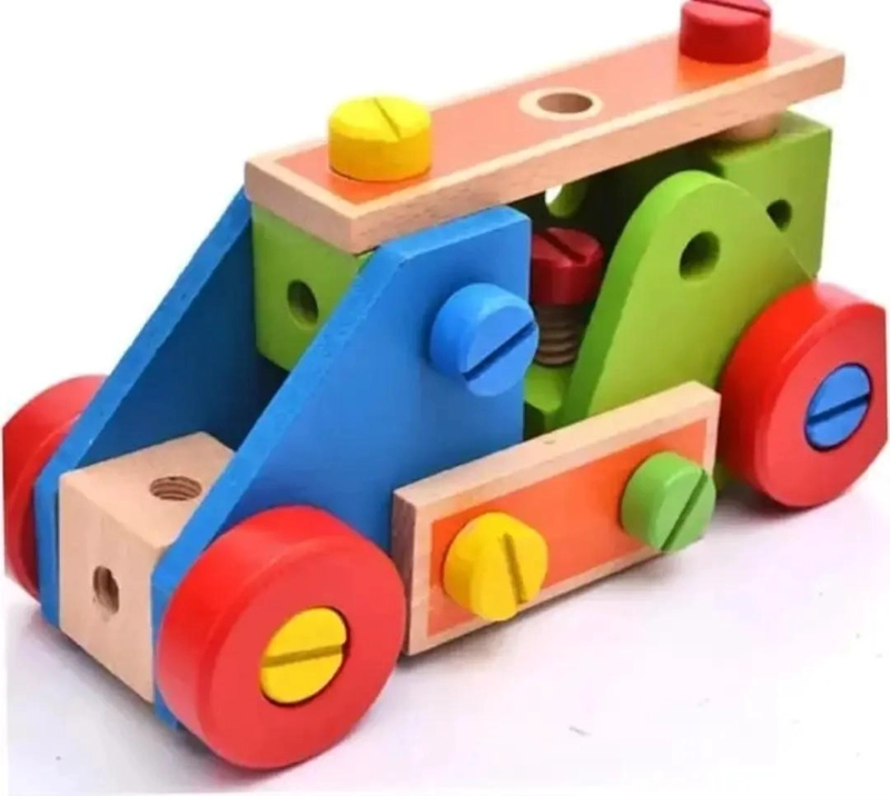 PUZZLE ARMABLE DE MADERA 70 PIEZAS ROBOT CAMION HELICOPTERO - 4