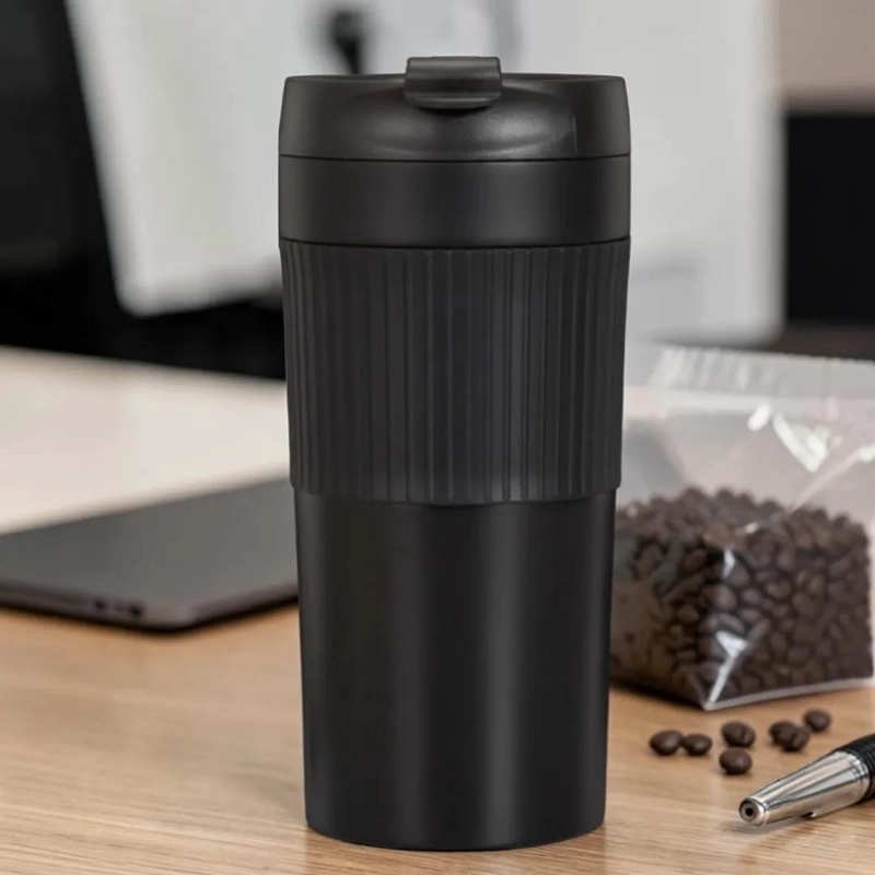 CAFETERA PRENSA FRANCESA PORTATIL CON VASO TE RMICO DE ACERO - 2