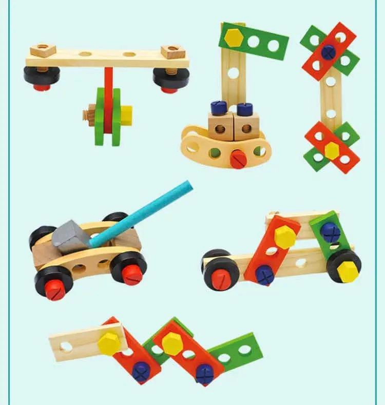 CAJA DE HERRAMIENTAS DE MADERA PARA NIÑOS CON DISEÑO MONTESSORI - 10