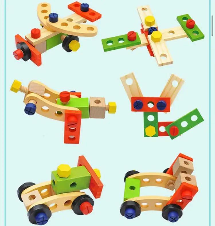 CAJA DE HERRAMIENTAS DE MADERA PARA NIÑOS CON DISEÑO MONTESSORI - 9