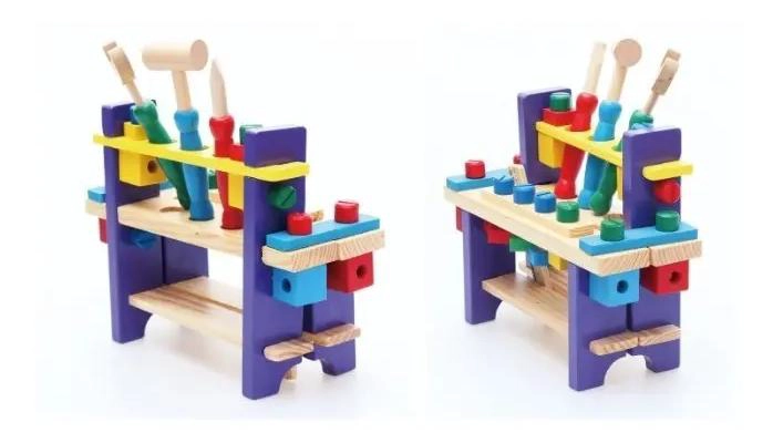 PACK DE 2 CAJAS DE HERRAMIENTAS DE MADERA PARA NIÑOS - 8