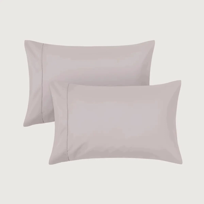 SET DE 2 FUNDAS PARA ALMOHADA 50X70 CM DE BAMBU ORGANICO GRIS - 1