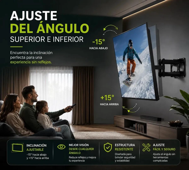 SOPORTE ARTICULADO PARA TV DE 30 A 70 PULGADAS CON DOBLE BRAZO - 6