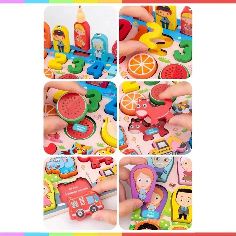 JUGUETE EDUCATIVO DE MADERA CON ACTIVIDADES INTERACTIVAS - 10