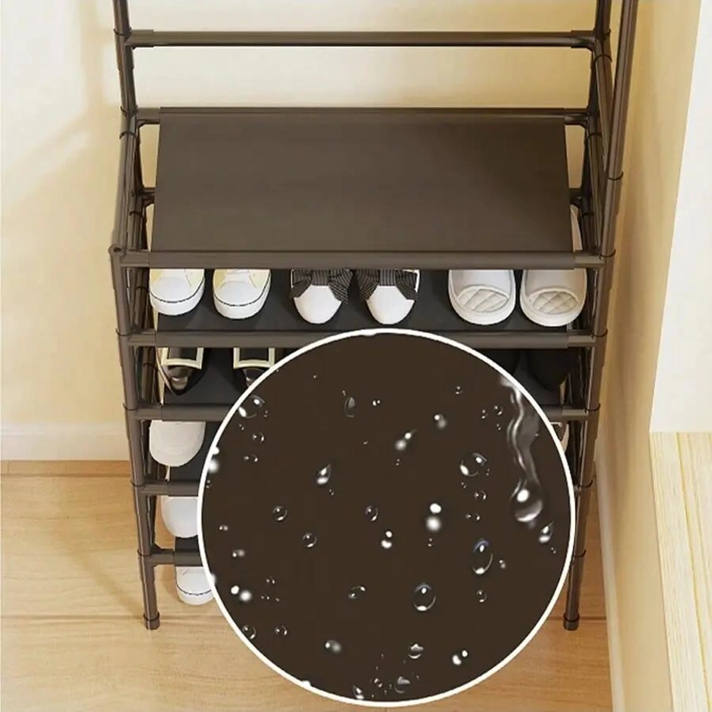 ORGANIZADOR DE METAL CON PERCHERO Y ZAPATERO PARA 18 PARES - 4