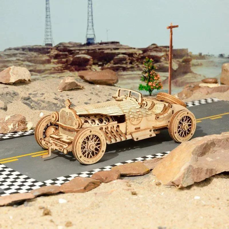 ROMPECABEZAS 3D DE MADERA PARA ARMAR AUTO CLASICO - 2