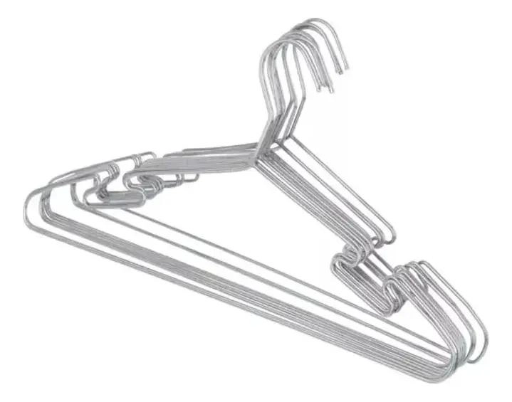 SET DE 30 COLGADORES METALICOS ANTIDESLIZANTES PARA ROPA - 1