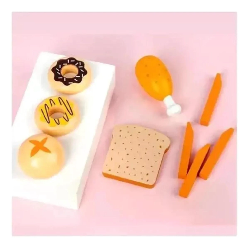 MICROONDAS DE MADERA JUGUETE PARA NIÑOS CON ACCESORIOS - 5
