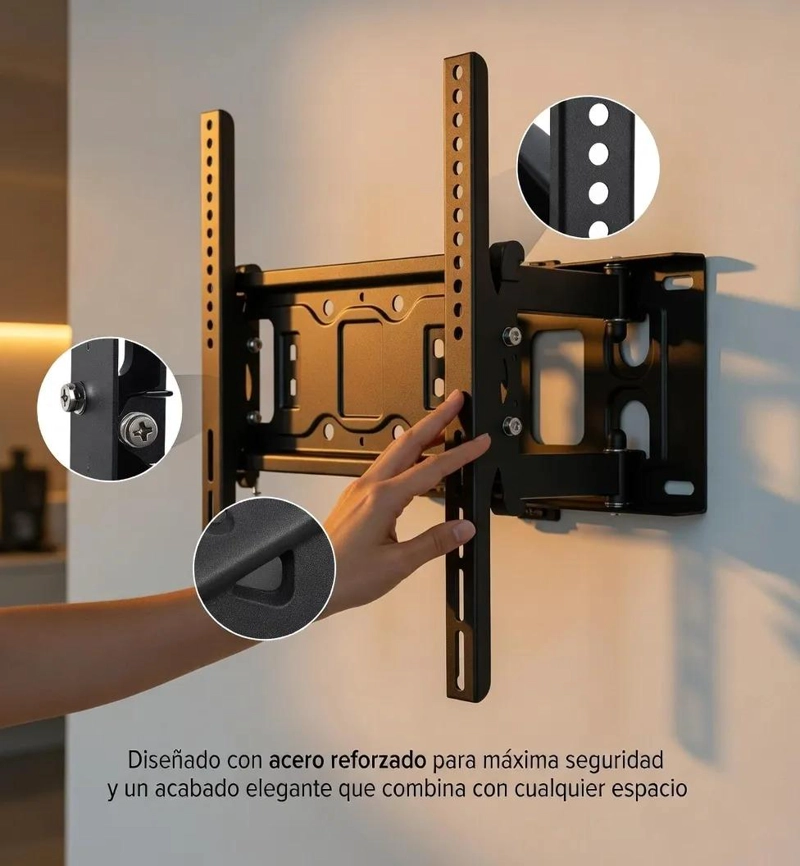 SOPORTE TV BRAZO DOBLE PLEGABLE PARA PANTALLAS DE 26 A 65 PULGADAS - 10